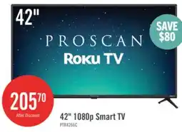 The Brick Proscan 42 1080p LED HDR 60Hz Roku Smart TV (PTR4266) offer