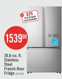 The Brick Hisense 36 26.6 Cu. Ft. French-Door Refrigerator - Titanium - RF27A3FSE offer