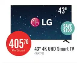 The Brick LG 43 UA77 4K UHD Smart TV offer