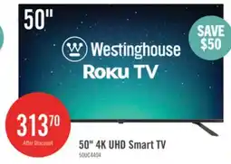 The Brick Westinghouse 50 4K UHD Roku Smart TV offer