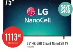 The Brick LG 75 NanoCell AI NANO80 4K Smart TV (75NANO80AUA.ACC) offer