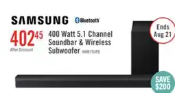 The Brick Samsung 5.1 CH B-Series Soundbar with Wireless Subwoofer (HW-B750F/ZC) offer