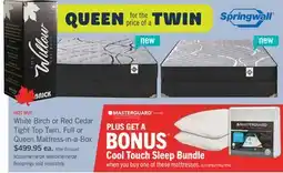 The Brick Springwall Red Cedar Tight Top Luxury Firm Twin Mattress-in-a-Box offer