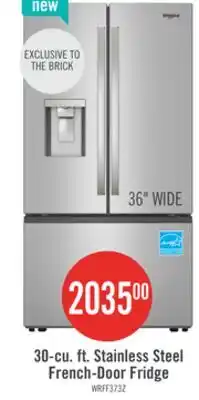 The Brick Whirlpool 36 30 Cu. Ft. French-Door Refrigerator with Dual Ice Makers - Stainless Steel - WRFF3736SZ offer