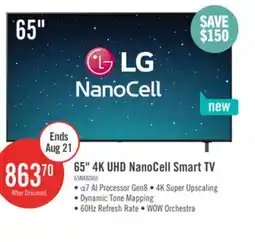 The Brick LG 65 NanoCell AI NANO80 4K Smart TV (65NANO80AUA.ACC) offer