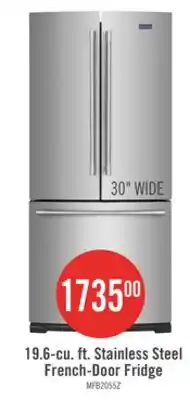 The Brick Maytag 30 19.6 Cu. Ft. French-Door Refrigerator - Fingerprint Resistant Stainless Steel - MFB2055FRZ offer