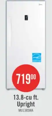 The Brick Midea 13.8 Cu. Ft. Convertible Upright Refrigerator-Freezer - MU138SWAR1RC1 offer