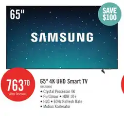 The Brick Samsung 65 Crystal UHD U8000 4K Smart TV offer