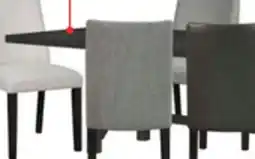 The Brick Emery 7pc Dining Set with Table & 6 Chairs, Wood, 72-96W Extension - Black & Charcoal offer