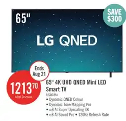 The Brick LG 65 QNED evo AI QNED85 MiniLED 4K Smart TV (65QNED85AUA.ACC) offer