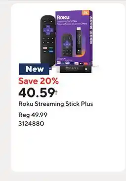Staples Roku Streaming Stick Plus offer