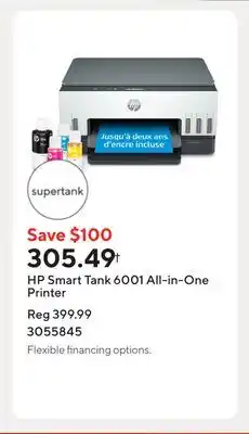 Staples HP Smart Tank 6001 All-in-One Printer offer