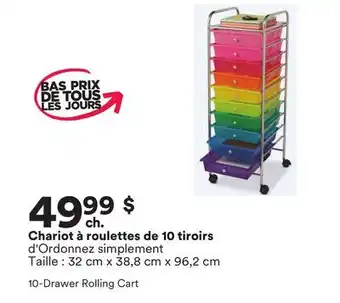 Michaels Chariot à roulettes de 10 tiroirs offer