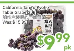 Ample Food Market California Tang's Kyoho Table Grape offer