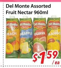 Bestco Food Mart Del Monte Assorted Fruit Nectar offer