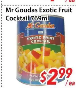 Bestco Food Mart Mr. Goudas Exotic Fruit Cocktail offer