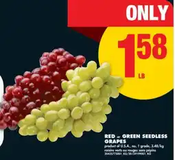 No Frills RED OR GREEN SEEDLESS GRAPES offer