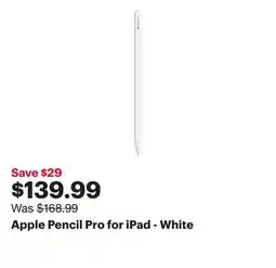 Best Buy Apple Pencil Pro for iPad - White offer