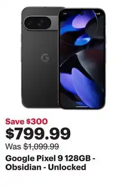 Best Buy Google Pixel 9 128GB - Obsidian - Unlocked offer