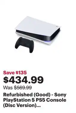 Best Buy Refurbished (Good) - Sony PlayStation 5 PS5 Console (Disc Version) *NO STAND offer
