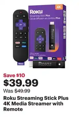 Best Buy Roku Streaming Stick Plus 4K Media Streamer with Remote offer
