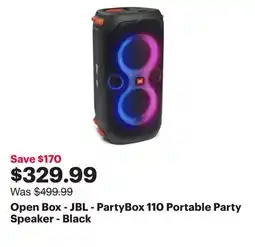 Best Buy Open Box - JBL - PartyBox 110 Portable Party Speaker - Black offer