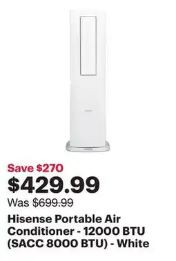 Best Buy Hisense Portable Air Conditioner - 12000 BTU (SACC 8000 BTU) - White offer