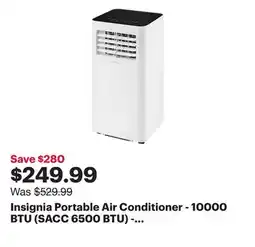 Best Buy Insignia Portable Air Conditioner - 10000 BTU (SACC 6500 BTU) - White/Black - Only at Best Buy offer