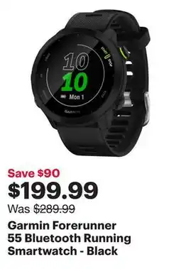 Best Buy Garmin Forerunner 55 Bluetooth Running Smartwatch - Black offer
