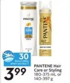 Safeway Pantene hair care or styling offer
