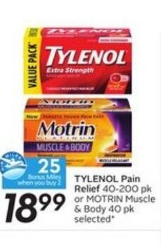 Safeway Tylenol pain relief offer