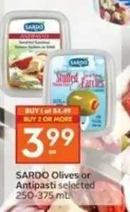 Sobeys Sardo olives or antipasti offer