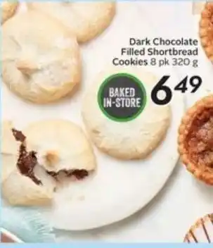 Sobeys Dark chocolate filled shortbread cookies offer