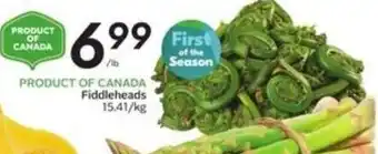 Sobeys Fiddleheads offer