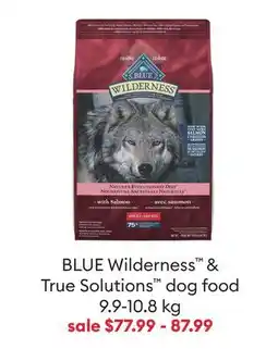 Petsmart BLUE Wilderness & True Solutions dog food offer