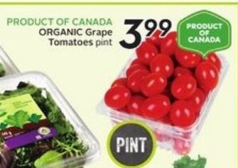 Sobeys Organic grape tomatoes offer