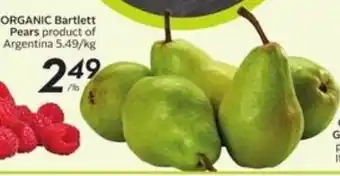 Sobeys Organic bartlett pears offer