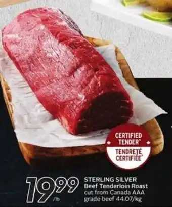 Sobeys Sterling silver beef tenderloin roast offer