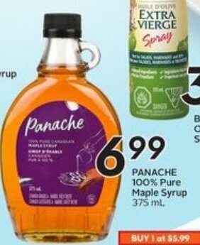 Sobeys Panache 100% pure maple syrup offer