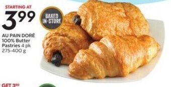 Sobeys Au pain dore 100% butter pastries offer