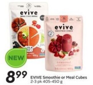 Sobeys Evive smoothie or meal cubes offer