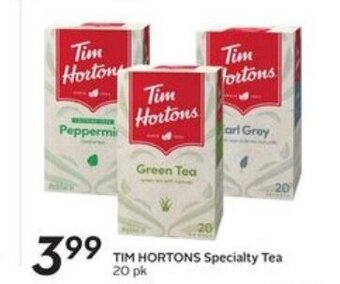 Sobeys Tim hortons specialty tea offer