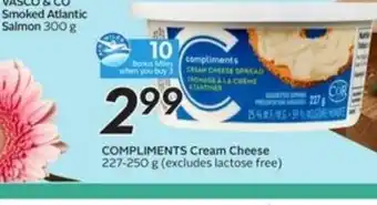 Sobeys Compiments Cream cheese offer