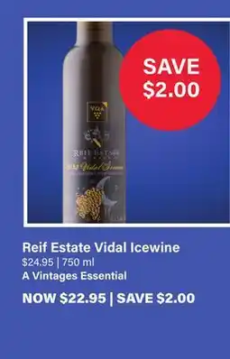 LCBO Reif Estate Vidal Icewine offer