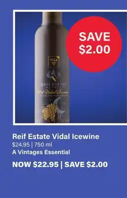 LCBO Reif Estate Vidal Icewine offer