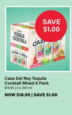LCBO Casa Del Rey Tequila Cocktail Mixed 6 Pack offer