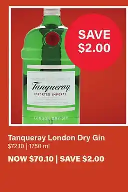 LCBO Tanqueray London Dry Gin offer