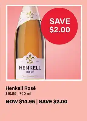 LCBO Henkell Rosé offer