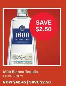 LCBO 1800 Blanco Tequila offer