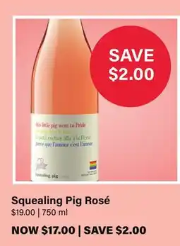 LCBO Squealing Pig Rosé offer